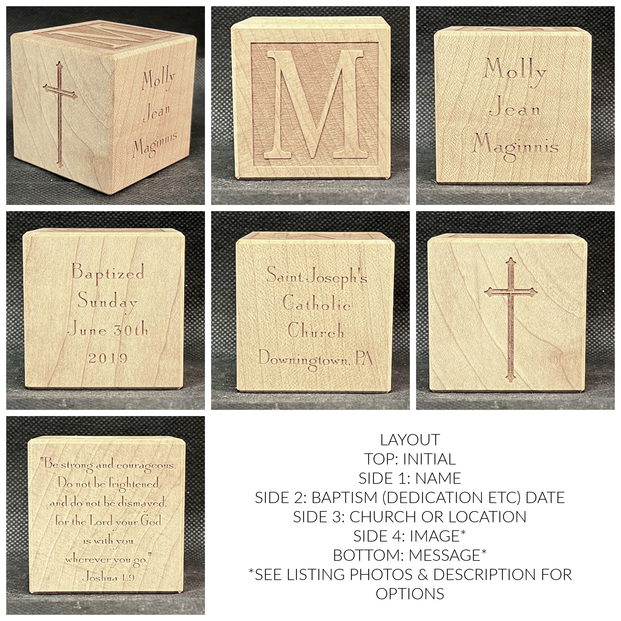 Baptism wooden sale block